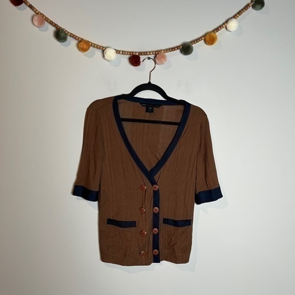 Marc by Marc Jacobs brown asymmetrical button cardigan - Picture 1 of 5